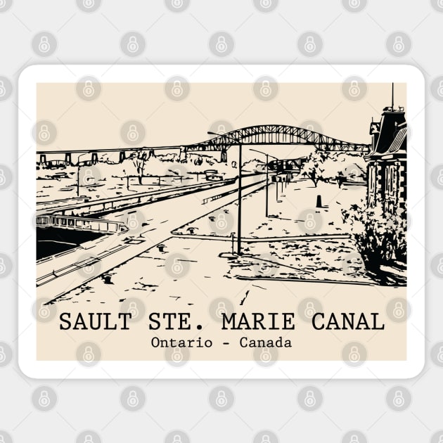 Sault Ste. Marie Canal - Ontario Magnet by Lakeric